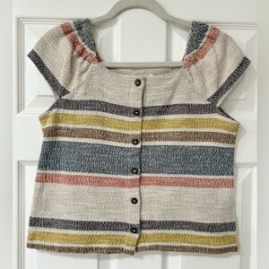 Madewell Texture & Thread Small Striped Blouse